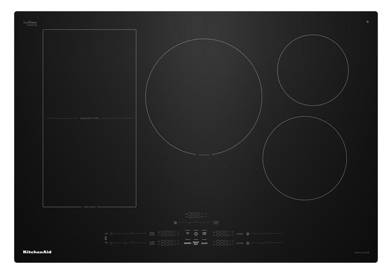 Surface de cuisson à induction KitchenAid de 30 po à 5 éléments - noire - KCIT730SBL