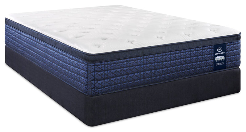 Ensemble matelas moyen à Euro-plateau Stonebridge Vanguard de Serta pour grand lit 