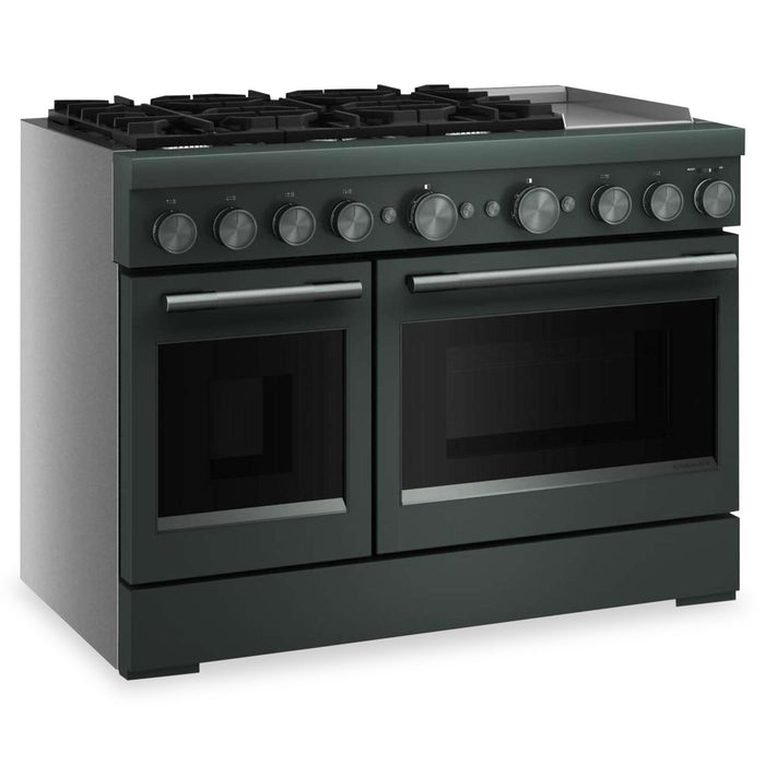 Cuisinière hybride KitchenAid de 6,3 pi³ à 6 brûleurs avec plaque chauffante - genièvre - KFDD948SJP