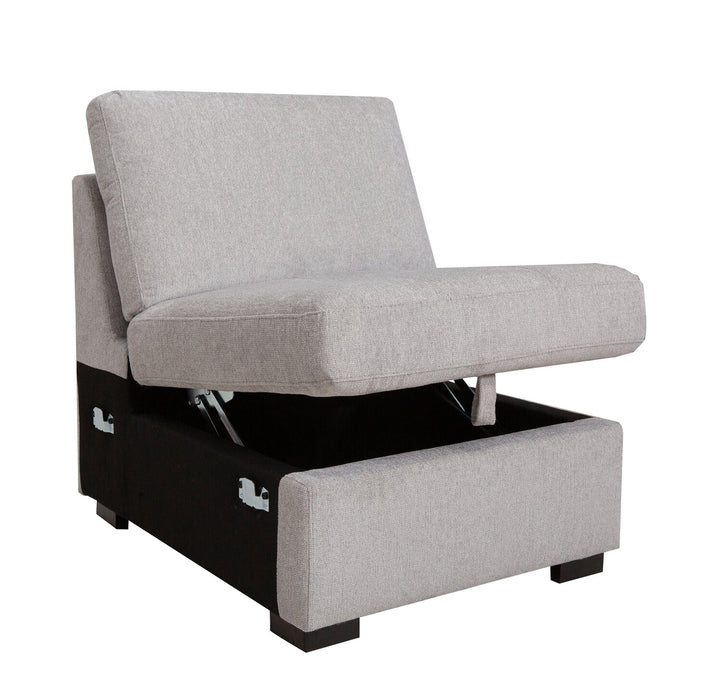 Sofa sectionnel Vault 4 pièces avec 3 fauteuils de rangement - gris