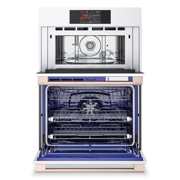 Four mural combiné électrique LG Studio de 6,4 pi3 et de 30 po avec convection véritable - essence blanche - WCES6428N