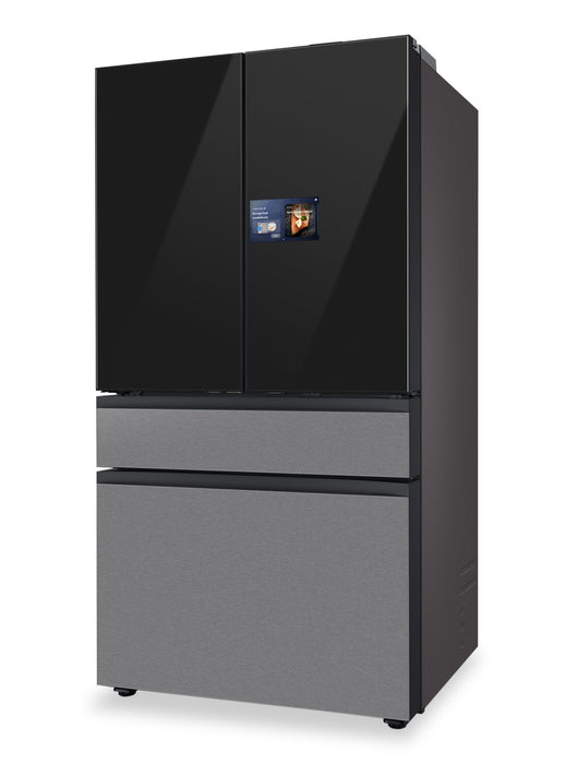Réfrigérateur BESPOKE Samsung de 29 pi³ et de 36 po à portes françaises avec écran AI Home - RF90F29BECRAA
