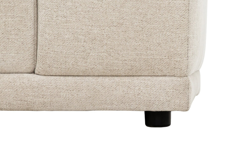 Fauteuil en coin modulaire Oaklyn Kort & Co. de 38,5 po en tissu avec coussin de siège capitonné - beige