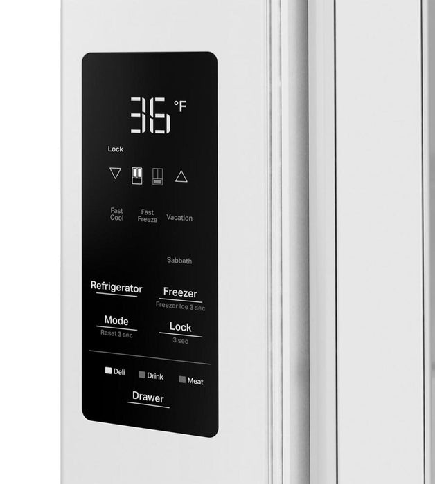 Réfrigérateur Whirlpool de 36 po et de 29 pi3 à portes françaises - blanc - WRMF3536SW