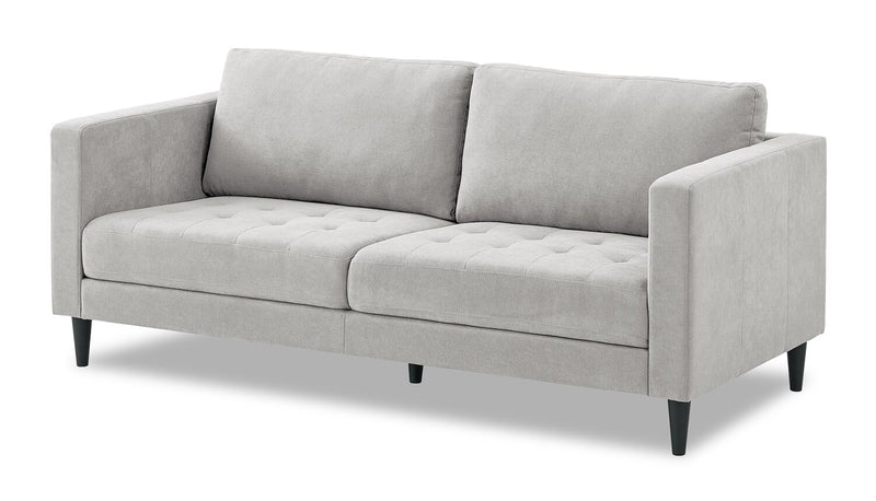 Sofa Metro de 78 po en tissu avec coussins de siège capitonnés et coussins de dossier réversibles - neutre