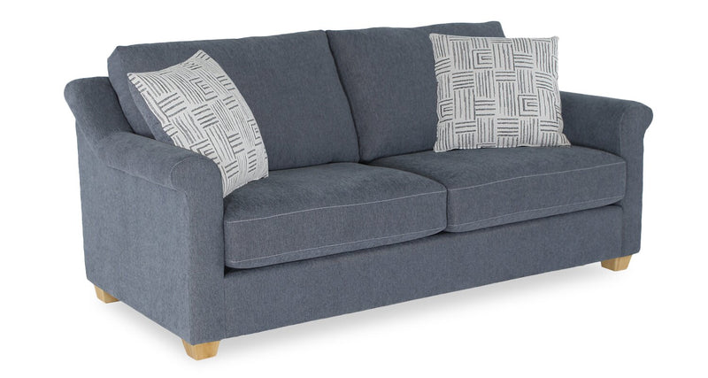 Sofa contemporain Finesse de 81 po en tissu de chenille - mousse de silex