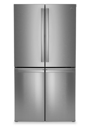 Réfrigérateur GE de 28,4 pi3 et de 36 po à portes françaises - acier inoxydable résistant aux traces de doigts - PAD28BYTFS