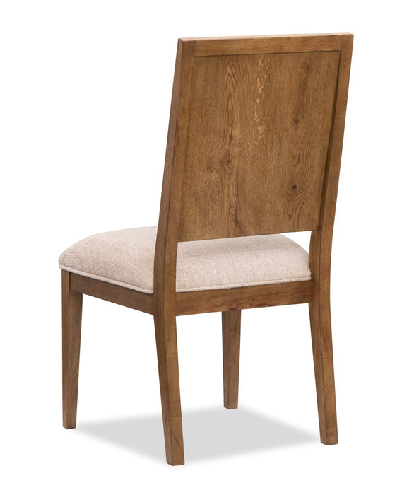 Chaise de salle à manger Henri de Scott Living en bois avec tissu de polyester - brune et crème