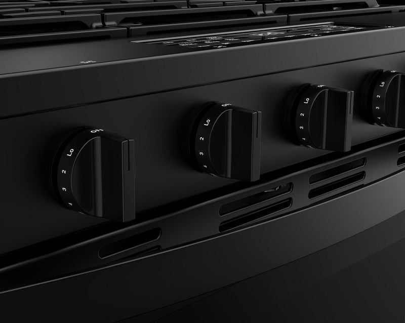 Cuisinière à gaz Whirlpool de 5 pi³ et de 30 po avec cuisson à air - noire - WSGS5030SB