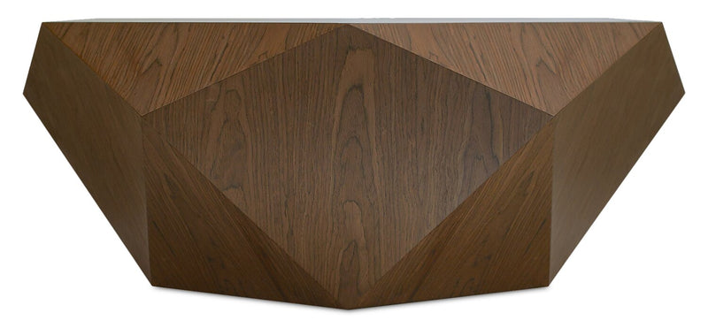 Table à café moderne Dawson de 37 po - brun clair