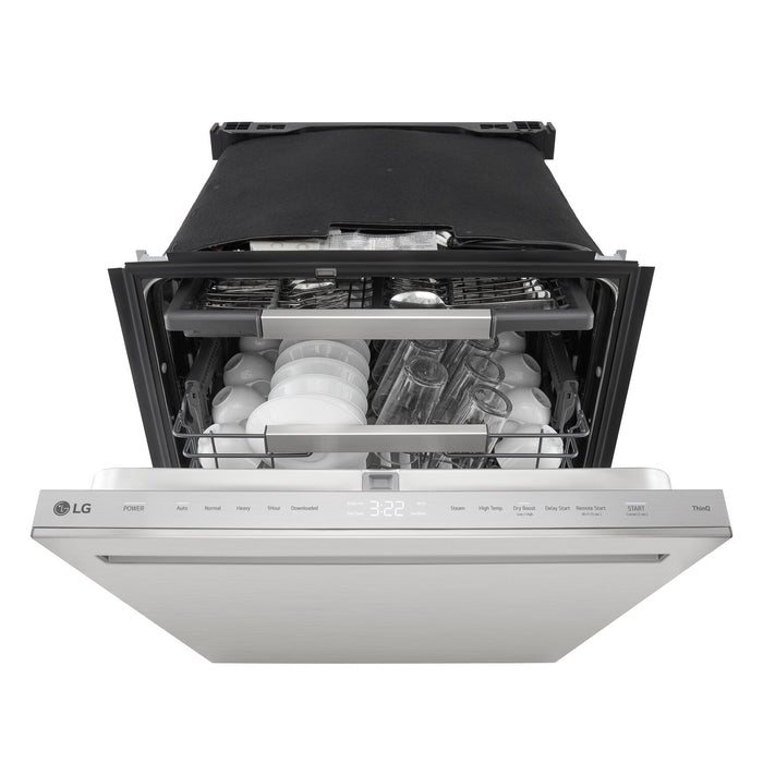 Lave-vaisselle encastré LG à 44 dBA de 24 po avec commandes sur le dessus et QuadWashMD Pro - acier inoxydable - LDNPM654S