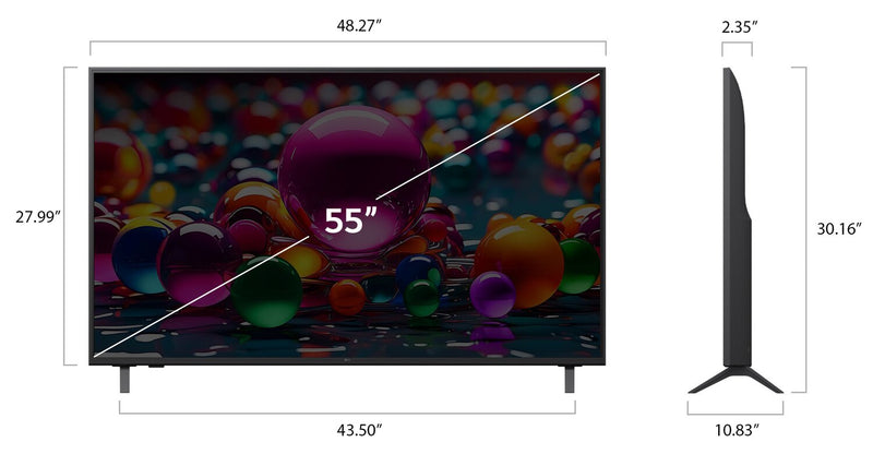 Téléviseur intelligent LG UA7000 UHD 4K de 55 po avec webOS (55UA7000PUB.ACC) - modèle 2025