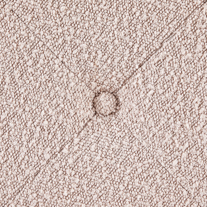 Pouf de rangement rond Saskatchewan de 14,75 po en tissu - rose