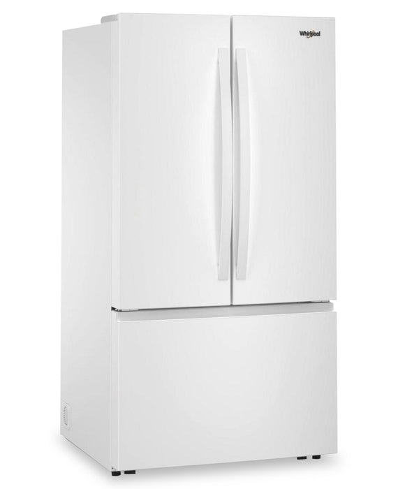 Réfrigérateur Whirlpool de 36 po et de 31 pi3 à portes françaises avec machine à glaçons - blanc- WRFF3136SW