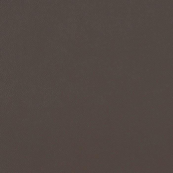 Fauteuil d’appoint Enzo de 26 po en cuir véritable avec capitonnage en biscuit, accoudoirs rectilignes et pattes en bois - brun foncé