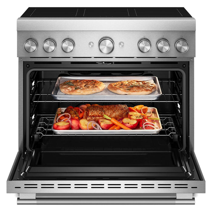 Cuisinière à induction KitchenAid de 5,1 pi3 et de 36 po avec friture à air sans préchauffage - acier inoxydable - KFIS936SSS