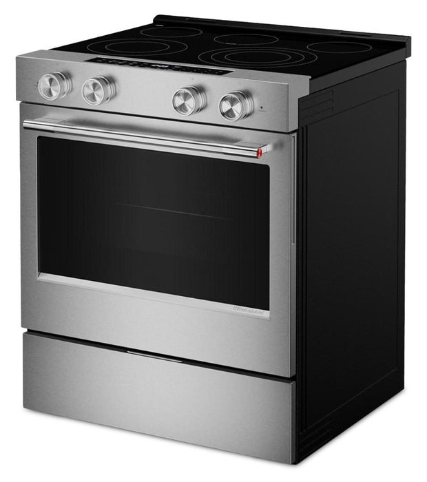 Cuisinière intelligente électrique encastrée KitchenAid de 5,3 pi3 et de 30 po avec modes à convection - YKSES330SPS 