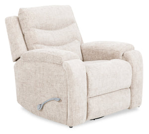 Fauteuil coulissant inclinable Hudson de 40 po en tissu de chenille avec 2 porte-gobelets - taupe
