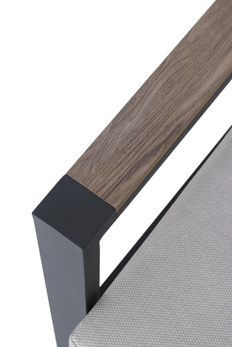 Ensemble Tuscany 4 pièces pour la terrasse à l’extérieur avec sofa, 2 fauteuils et table à café - métal - beige et noir