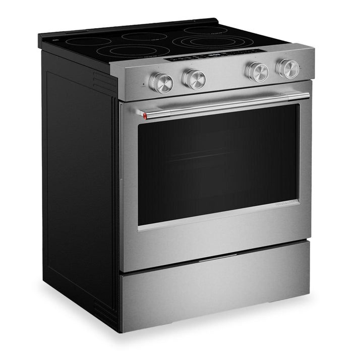 Cuisinière électrique KitchenAid de 5,3 pi³ et de 30 po - acier inoxydable résistant aux traces de doigts - YKSES530SPS