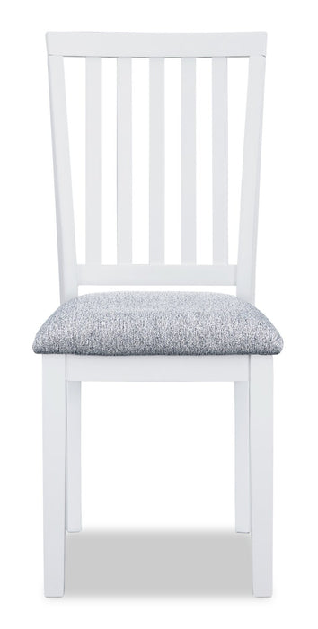 Ensemble de salle à manger Bryn 3 pièces avec table de 42 po à abattant et 2 chaises - deux teintes, blanc et gris