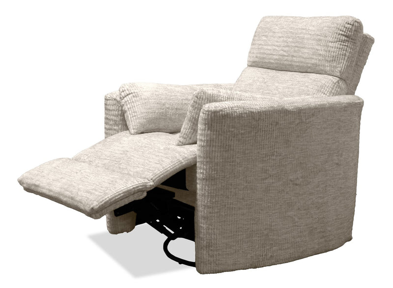 Fauteuil pivotant, coulissant et inclinable Remi de 38 po en tissu - taupe