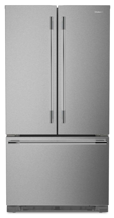 Réfrigérateur KitchenAid de 22 pi³ à portes françaises - acier inoxydable PrintShieldMC - KRFC136TPS