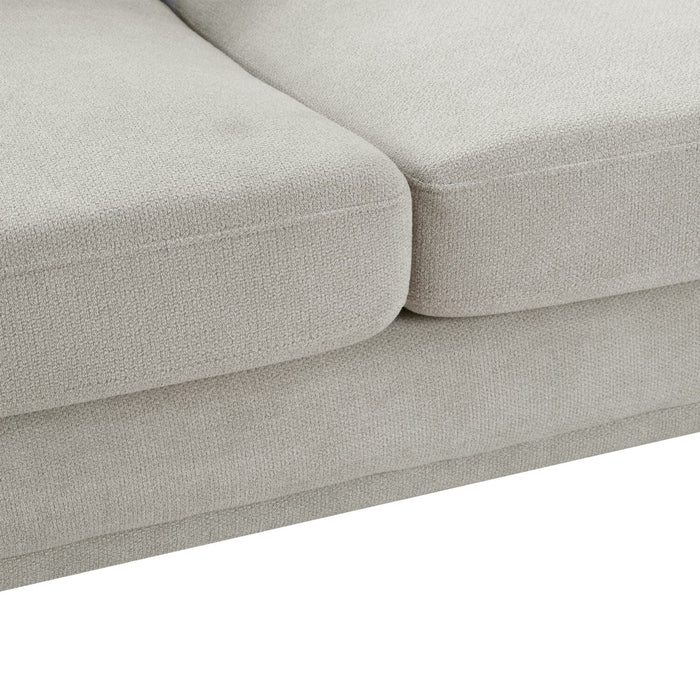Sofa Cosmo de 80 po en tissu avec coussins de dossier capitonnés - gris