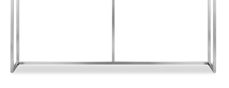 Table de salon moderne Sampson en marbre de 72 po - blanc