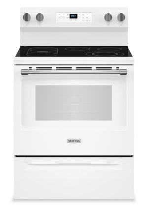 Cuisinière électrique Maytag de 5,3 pi3 et de 30 po avec friture à air sans préchauffage - blanche - YMFES6030RW