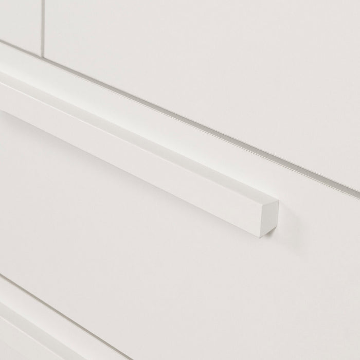 Commode verticale Alex de 33 po (L) x 68,5 po (H) à 2 tiroirs avec armoire de rangement pour la chambre à coucher - blanche