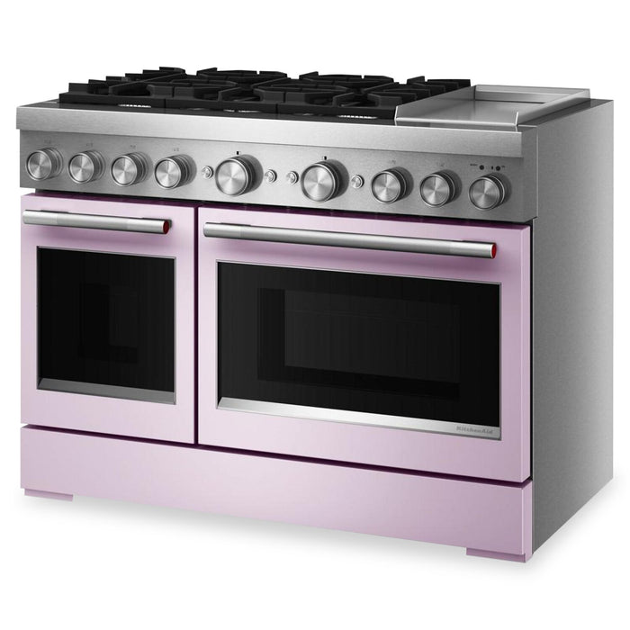 Cuisinière hybride KitchenAid de 6,3 pi³ à 6 brûleurs avec plaque chauffante - fleurs sauvages - KFDD948SWF
