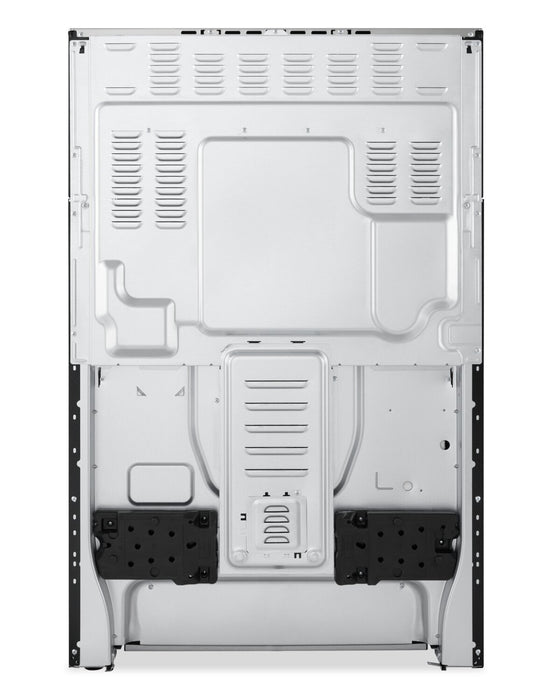 Cuisinière intelligente électrique LG de 6,3 pi³ avec friture à air - acier inoxydable noir - LREN6325ZE