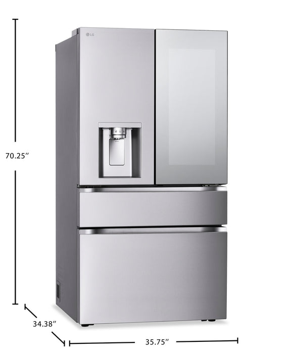 Réfrigérateur à 4 portes LG de 29 pi3 et de 36 po de profondeur standard MAXMC à portes françaises avec InstaViewMD - LF29S9775S