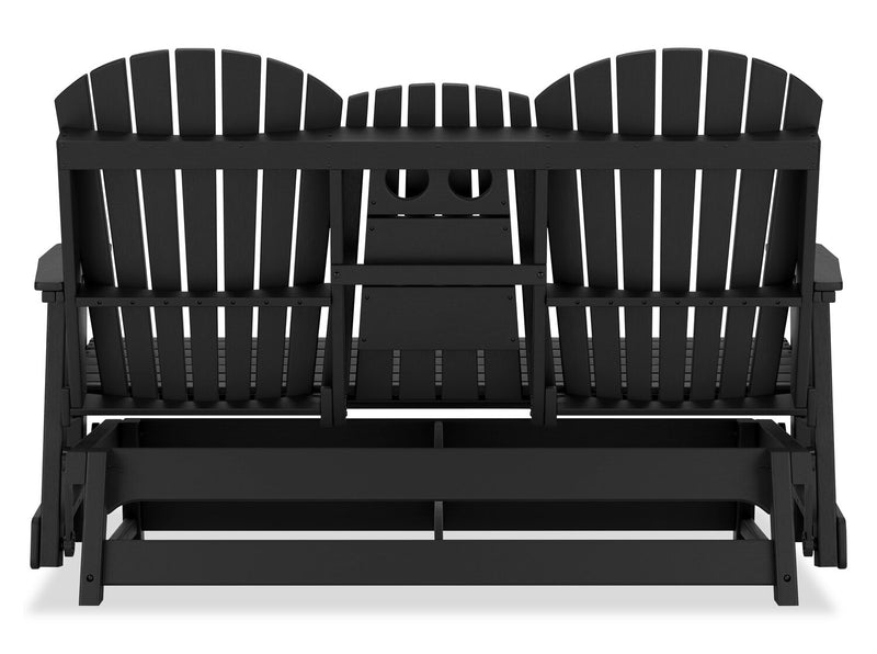 Causeuse pivotante et coulissante Lake pour la terrasse à l’extérieur -  plastique haute densité, résistant aux intempéries - noire