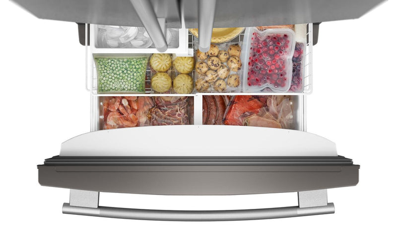 Réfrigérateur KitchenAid de 22 pi3 et de 33 po de profondeur standard à portes françaises - KRFF333SPS