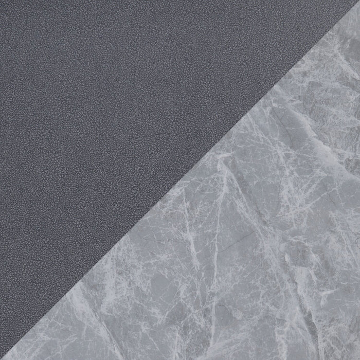 Ensemble de salle à manger Arlo 5 pièces en pierre frittée et métal avec table de 55 po (L) et 4 chaises anthracites - anthracite, gris et noir