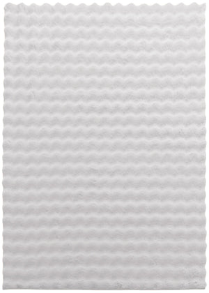 Carpette Bubble en fausse fourrure gris clair avec revers en mousse à mémoire de forme - 7 pi x 10 pi