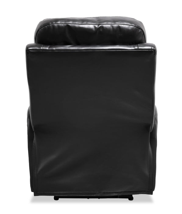 Fauteuil coulissant et inclinable Ellis 32 po de en similicuir - noir