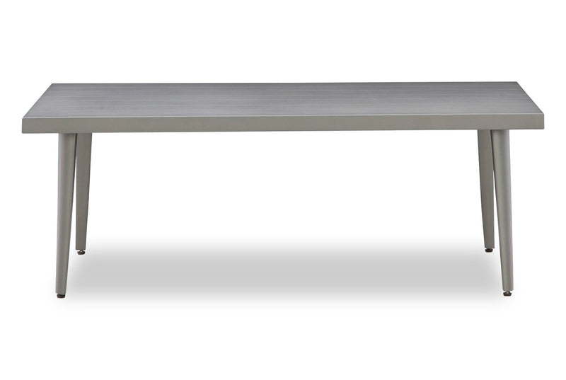 Ensemble Barrie 4 pièces pour la terrasse à l’extérieur avec sofa, 2 fauteuils et table - aluminium - bleu et gris