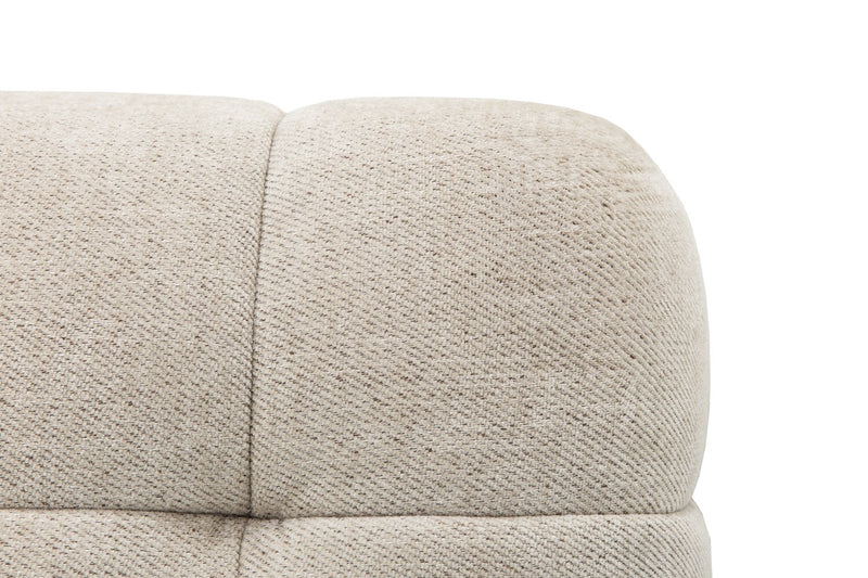 Fauteuil en coin modulaire Oaklyn Kort & Co. de 38,5 po en tissu avec coussin de siège capitonné - beige