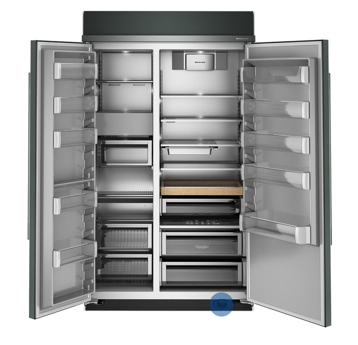 Réfrigérateur encastré KitchenAid de 29,4 pi3 et de 48 po à compartiments juxtaposés - genièvre - KBSN748SJP
