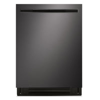 Lave-vaisselle encastré LG à 46 dBA de 24 po avec commandes sur le dessus et QuadWashMC - acier inoxydable noir - LDNPQ555D