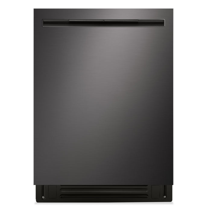  Lave-vaisselle encastré LG à 46 dBA de 24 po avec commandes sur le dessus et QuadWashMC - acier inoxydable noir - LDNPQ555D