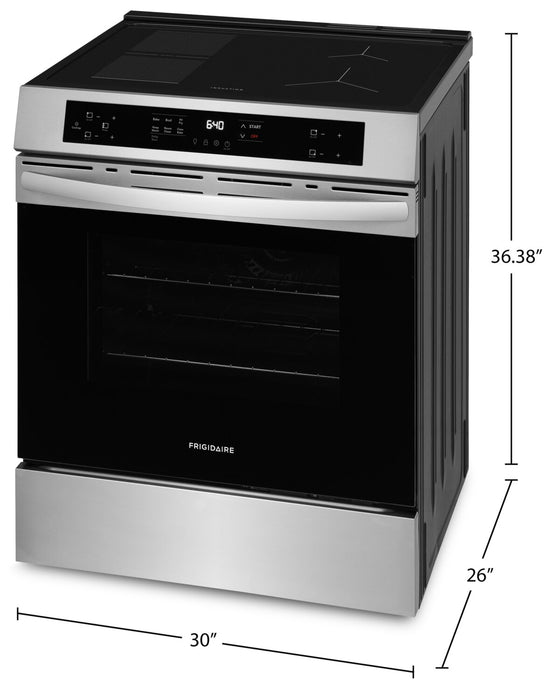 Cuisinière à induction Frigidaire de 5,3 pi³ avec commandes à l’avant et friture à air - acier inoxydable - FCFI308CBS