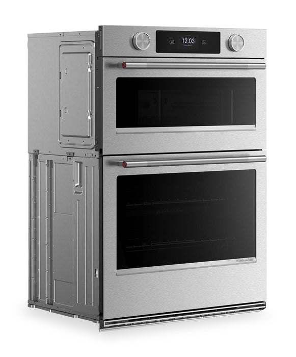 Four mural combiné intelligent électrique KitchenAid et de 27 po avec modes de cuisson assistée - PrintShieldMC - KOEC727SPS