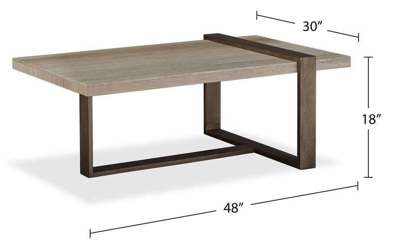 Table à café Cyprus - beige et bronze