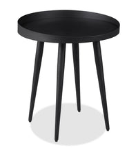 Table de bout moderne Vaughn de 17,7po- noire
