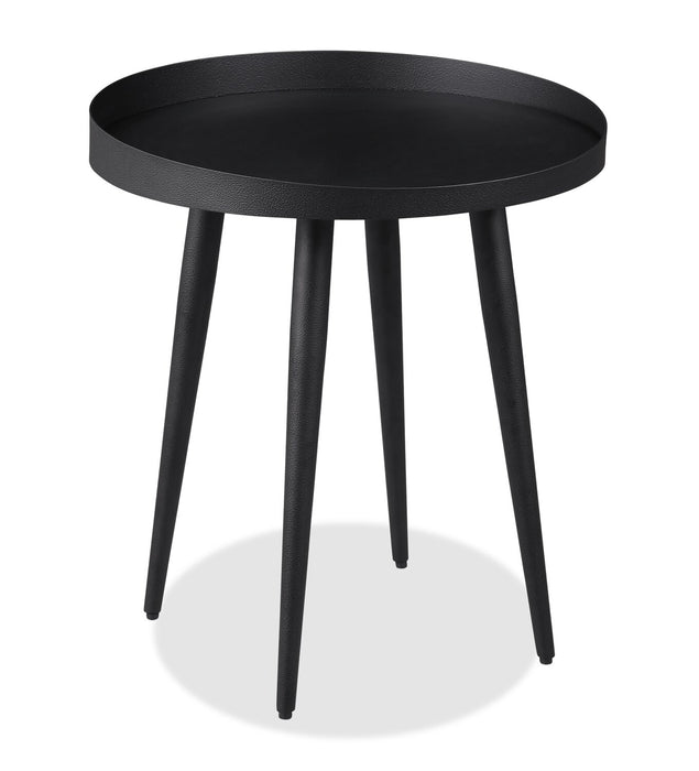  Table de bout moderne Vaughn de 17,7po- noire 