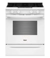 Cuisinière à gaz intelligente Whirlpool de 30 po, 5,0 pi³ avec cuisson à air - blanc - WSGS4530TZ